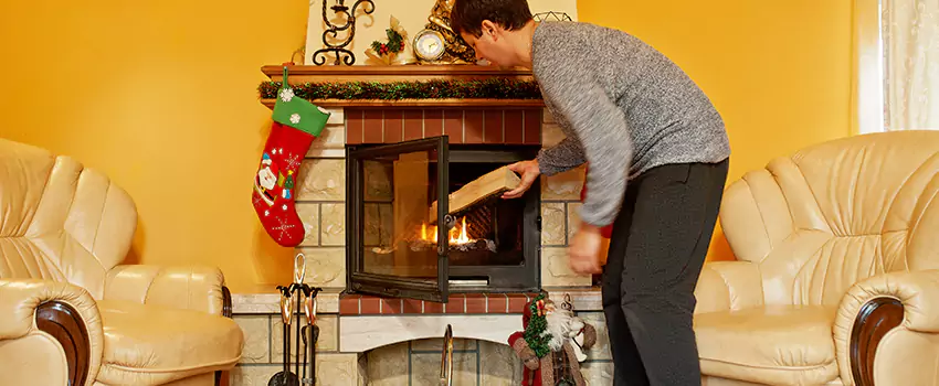 Rusted Metal Fireplace Restoration in Marina, California