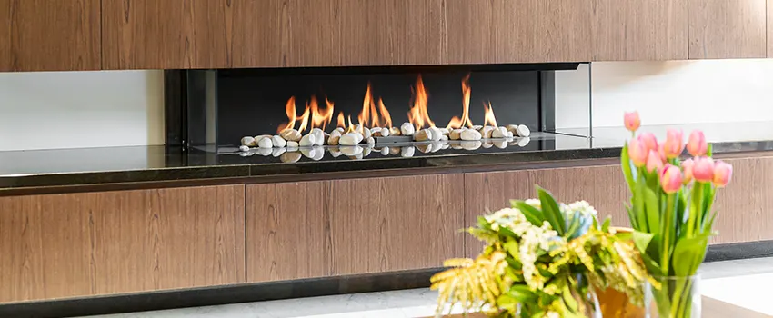 Double-height Fireplace Design Refurbishment in Marina, California